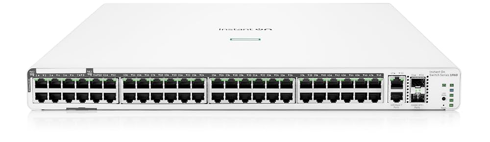 ルーター・ネットワーク機器 HPE Networking Instant On 1960 48G JL809 HPE Networking Instant On 1960 Switch 24-Port Gigabit